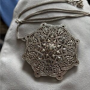 Brighton Intricate Silver Floral Necklace